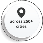 250+ cities